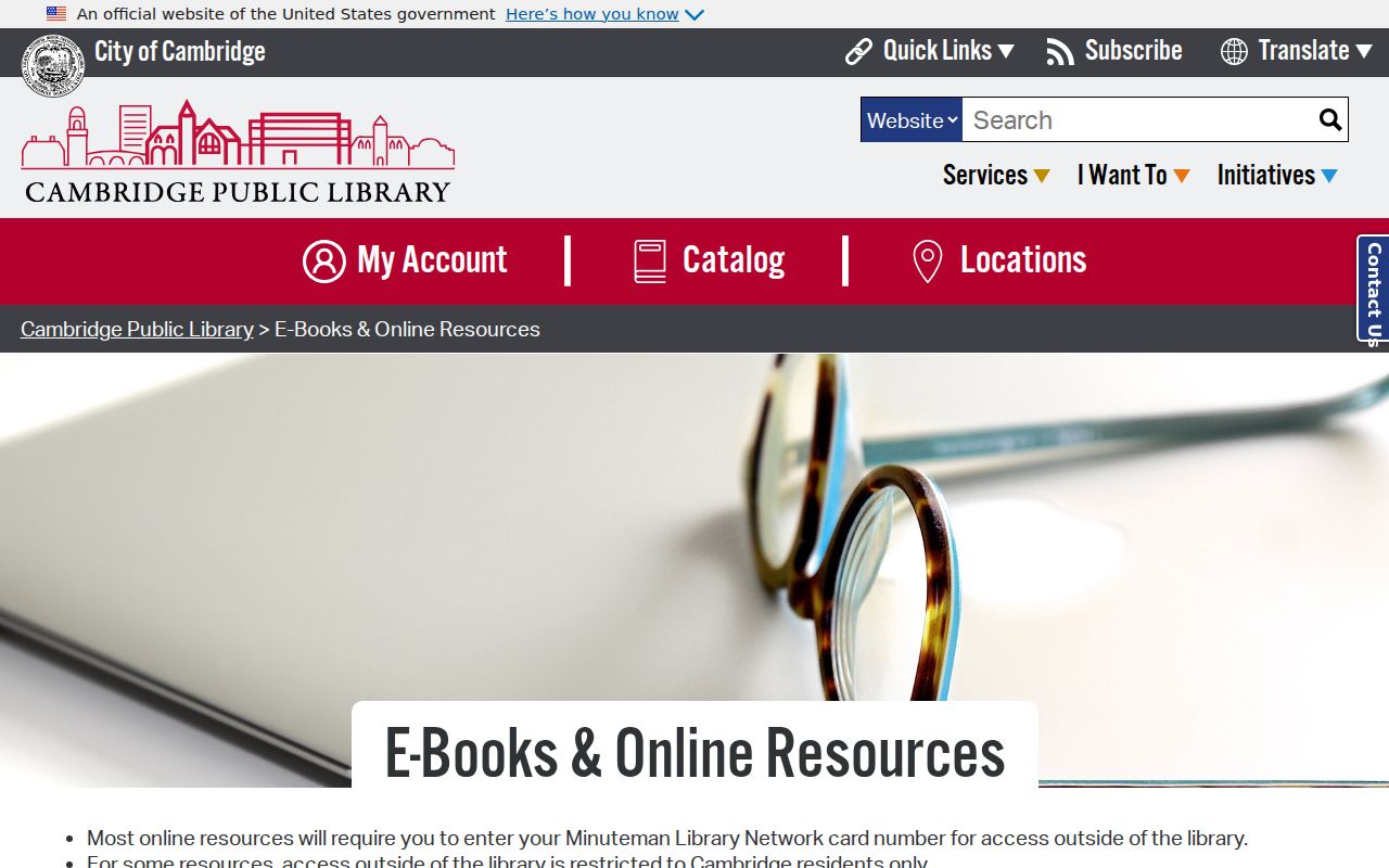 Cambridge residents directory library online resources