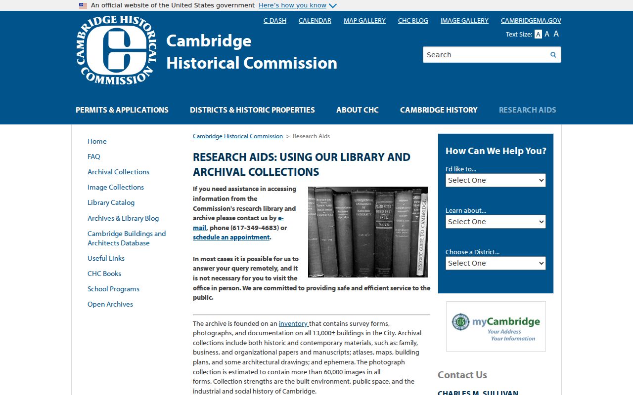 Cambridge previous residents research aids for permits, house books, and historical directories