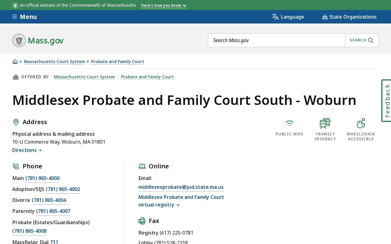 Cambridge resident lookup Middlesex Probate and Family Court South access record
